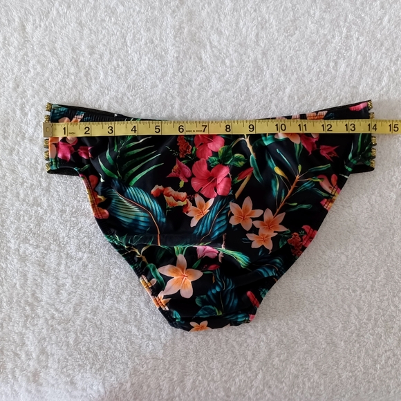 Venus Floral Bikini Set with Gold Stripes, Size 4 - Picture 14 of 16